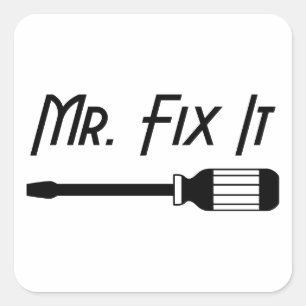 Pegatina Cuadrada Sr. Fix It