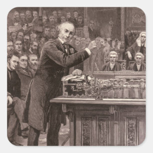 Pegatina Cuadrada Sr. Gladstone