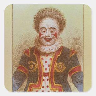 Pegatina Cuadrada Sr. Grimaldi como Payaso