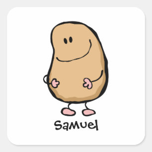 Pegatina Cuadrada Sr. Human Bean