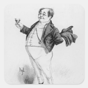 Pegatina Cuadrada Sr. Pickwick