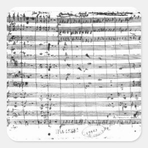 Pegatina Cuadrada Sra. 1548 Salida de la ópera "Don Giovanni"