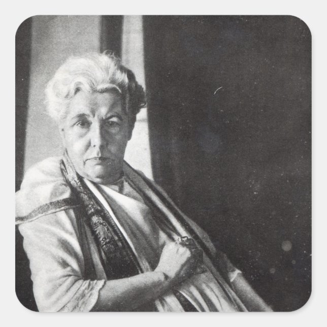 Pegatina Cuadrada Sra. Annie Besant (Anverso)