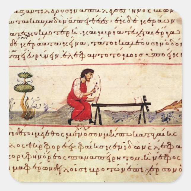 Pegatina Cuadrada Sra. Grec 479 Trabajo tradicional de marfil (Anverso)