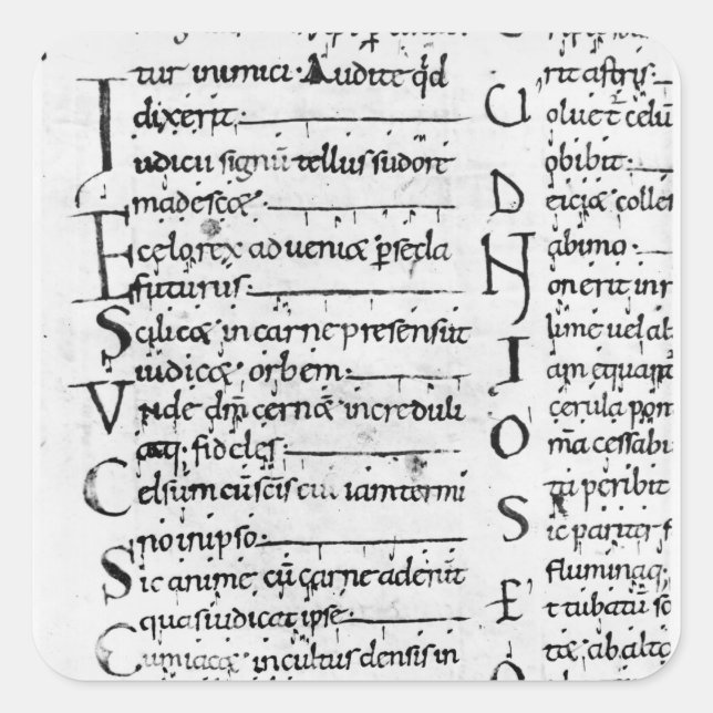 Pegatina Cuadrada Sra. Latin Lectionary (Anverso)