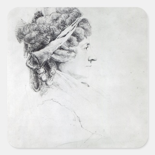 Pegatina Cuadrada Sra. Piozzi (Anverso)