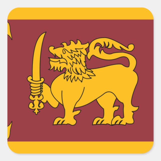 Pegatina Cuadrada sri lanka (Anverso)