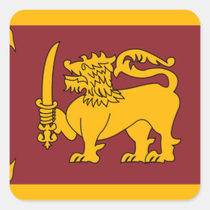 Pegatina Cuadrada sri lanka