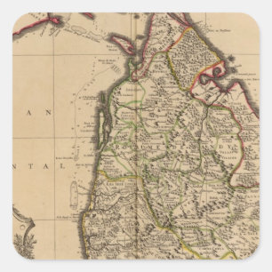 Pegatina Cuadrada Sri Lanka