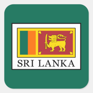 Pegatina Cuadrada Sri Lanka