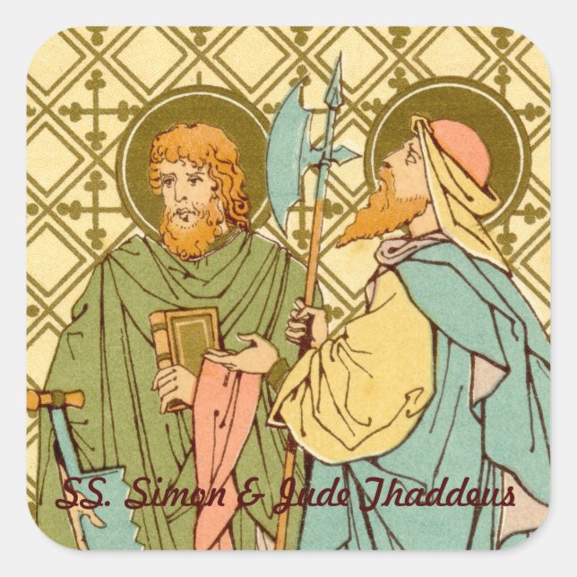 Pegatina Cuadrada SS. Simon y Jude Thaddeus (RLS 16) (Anverso)