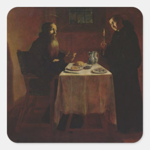 Pegatina Cuadrada St. Benedicto que bendice St. Maur