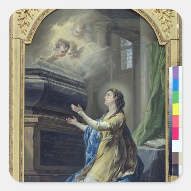 Pegatina Cuadrada St. Clotilda (Anverso)