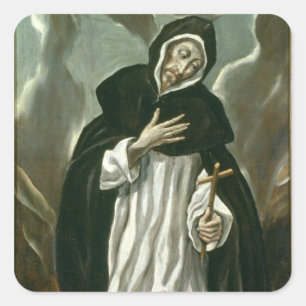 Pegatina Cuadrada St Dominic de Guzman