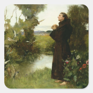 Pegatina Cuadrada St Francis, 1898 (aceite en lona)