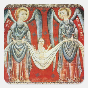 Pegatina Cuadrada St. Gabriel y St. Raphael, c.1200