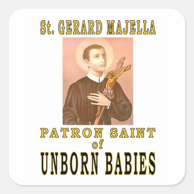 PEGATINA CUADRADA ST. GERARD MAJELLA (Anverso)