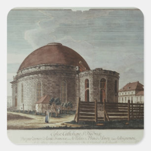 Pegatina Cuadrada St. Hedwig, catedral, Berlín