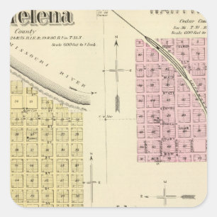 Pegatina Cuadrada St. Helena, Nebraska