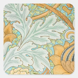 Pegatina Cuadrada St.James (1881) de William Morris, la Vieja Pascua