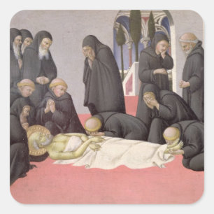 Pegatina Cuadrada St Jerome que aparece a St. Cyril de Jerusalén, 1