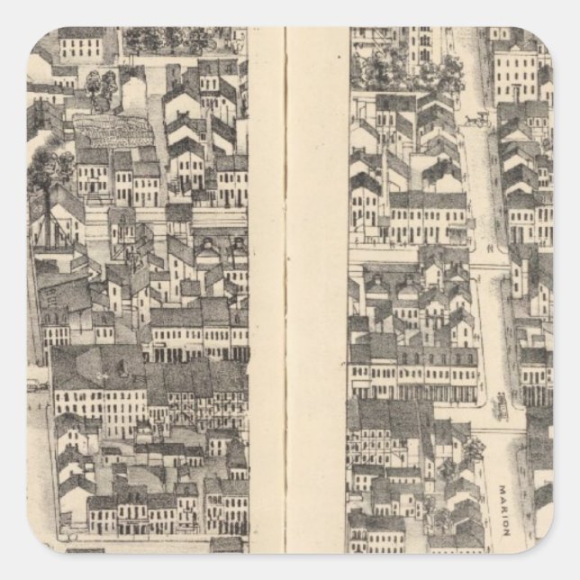 Pegatina Cuadrada St. Louis, Missouri 12 (Anverso)