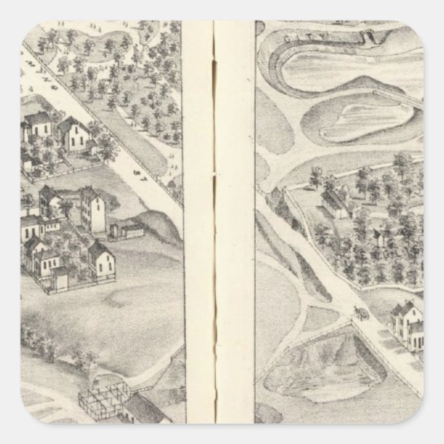 Pegatina Cuadrada St. Louis, Missouri 18 (Anverso)