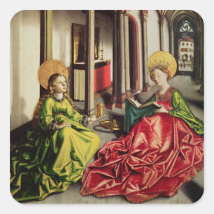 Pegatina Cuadrada St Mary Magdalena y St. Catherine de Alexandría