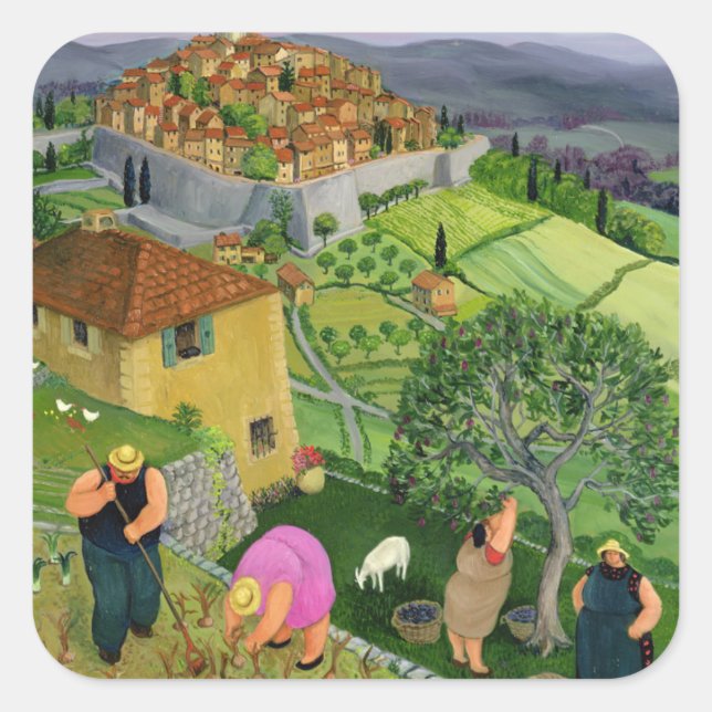 Pegatina Cuadrada St. Paul de Vence (Anverso)
