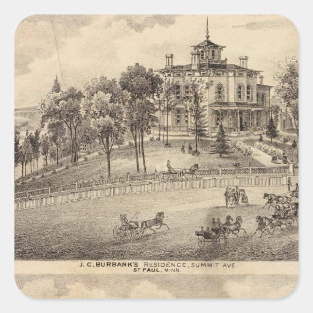 Pegatina Cuadrada St. Paul, Minnesota (Anverso)