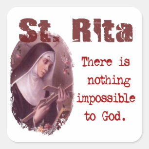 Pegatina Cuadrada St. Rita