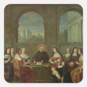 Pegatina Cuadrada St. Vincent de Paul y las hermanas de caridad
