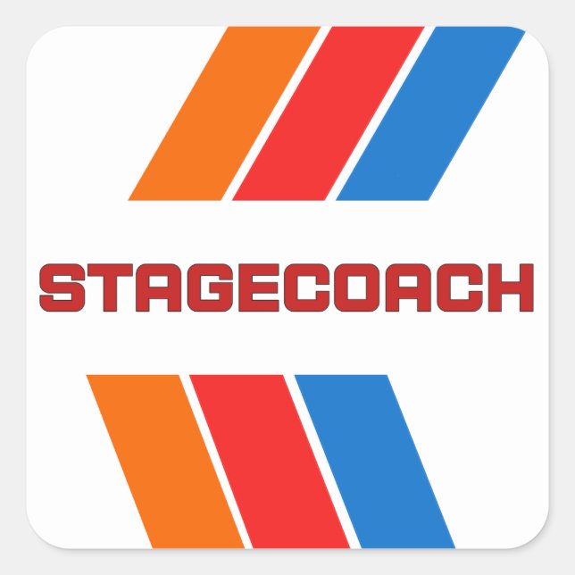 Pegatina Cuadrada Stagecoach (Anverso)