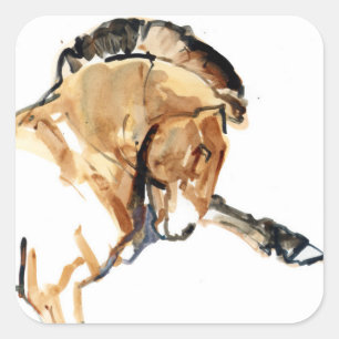 Pegatina Cuadrada Stallion