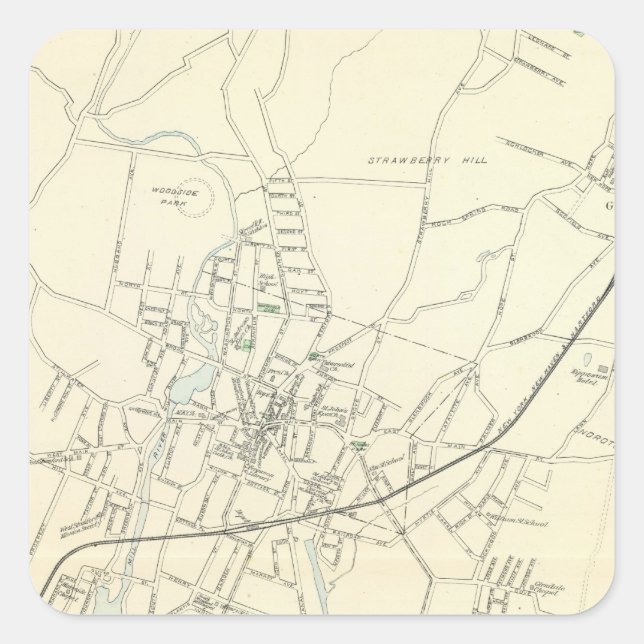 Pegatina Cuadrada Stamford (Anverso)