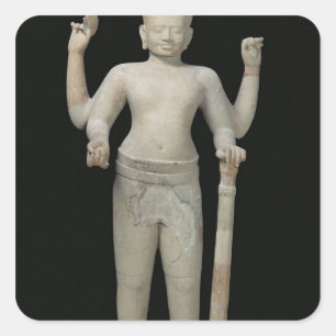Pegatina Cuadrada Standing Vishnu
