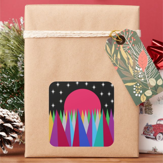 Pegatina Cuadrada Star Sunset (Vacaciones)