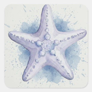 Pegatina Cuadrada Starfish