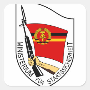 Pegatina Cuadrada Stasi - DDR (República Democrática Alemana)