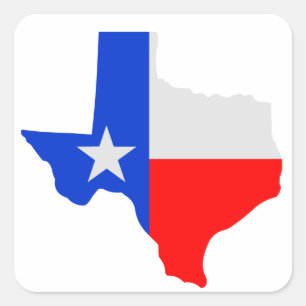 Pegatina Cuadrada State of Texas Lone Star