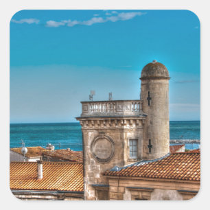 Pegatina Cuadrada Ste Marie Camargue Francia