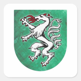 Pegatina Cuadrada Steiermark Österreich gemalter Panther 