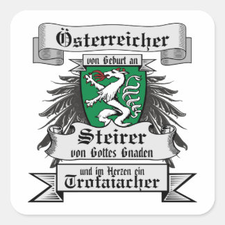 Pegatina Cuadrada Steiermark Österreich Trofaiacher im Herzen