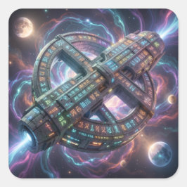 Pegatina Cuadrada Stellar Path – Journey Through the Universe´8