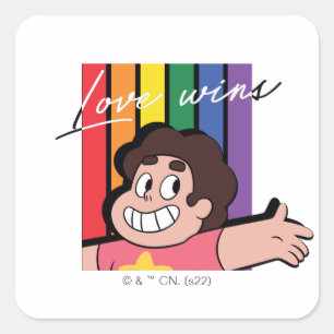Pegatina Cuadrada Steven Universe - El amor gana