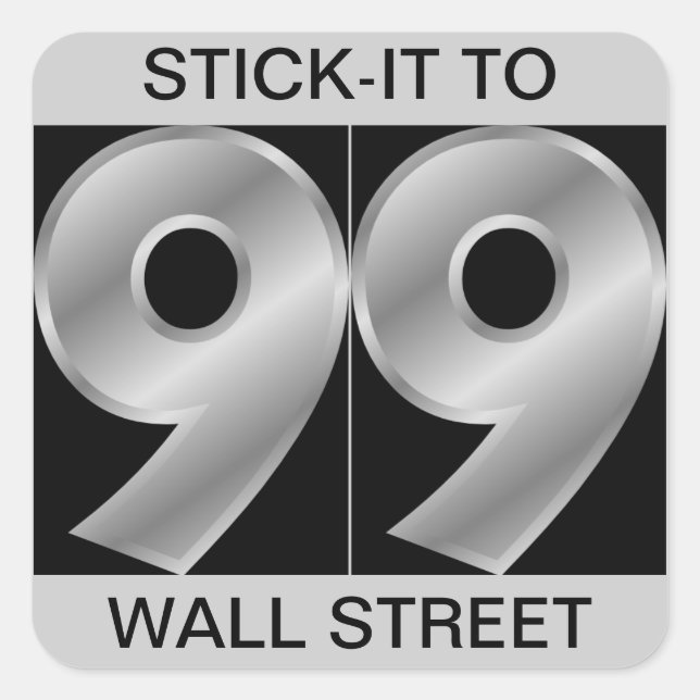 PEGATINA CUADRADA STICIT TO WALL STREET (Anverso)