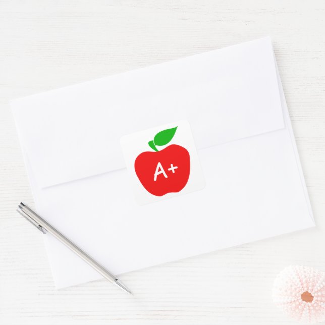 Pegatina Cuadrada Sticker - Apple - Customizable (Sobre)