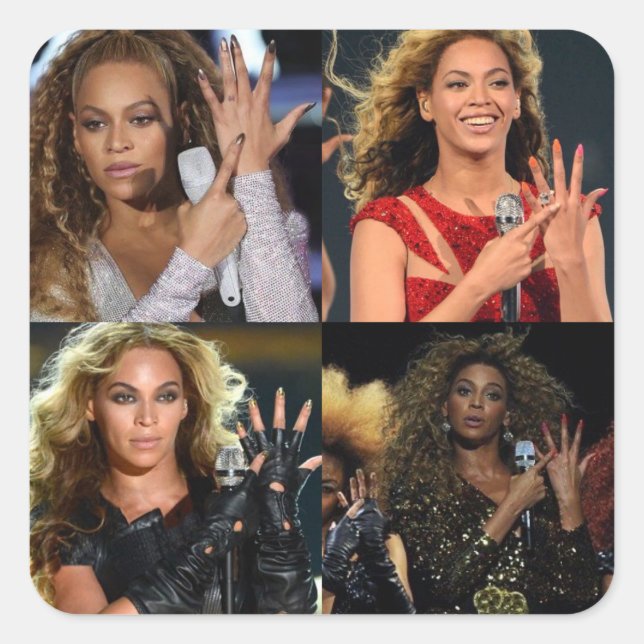 Pegatina Cuadrada Sticker Beyoncé 'Put a ring on it' (Anverso)