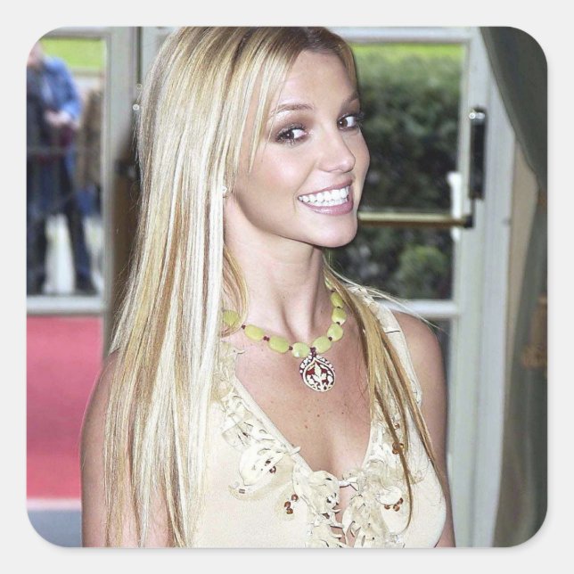 Pegatina Cuadrada Sticker Britney Spears (Anverso)