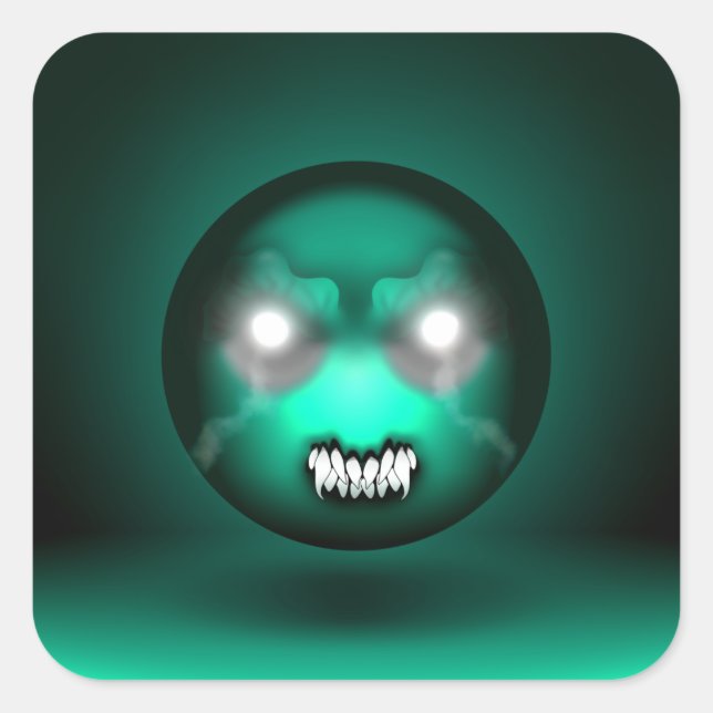 Pegatina Cuadrada Sticker Carré Abyssmoji (Anverso)